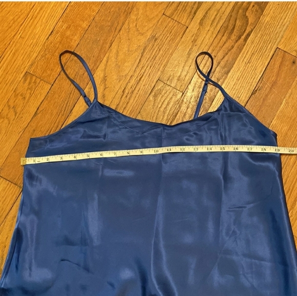Vintage MED The Lingerie Collection Teddy Nightie Gown Silk Royal Blue M - Picture 7 of 11